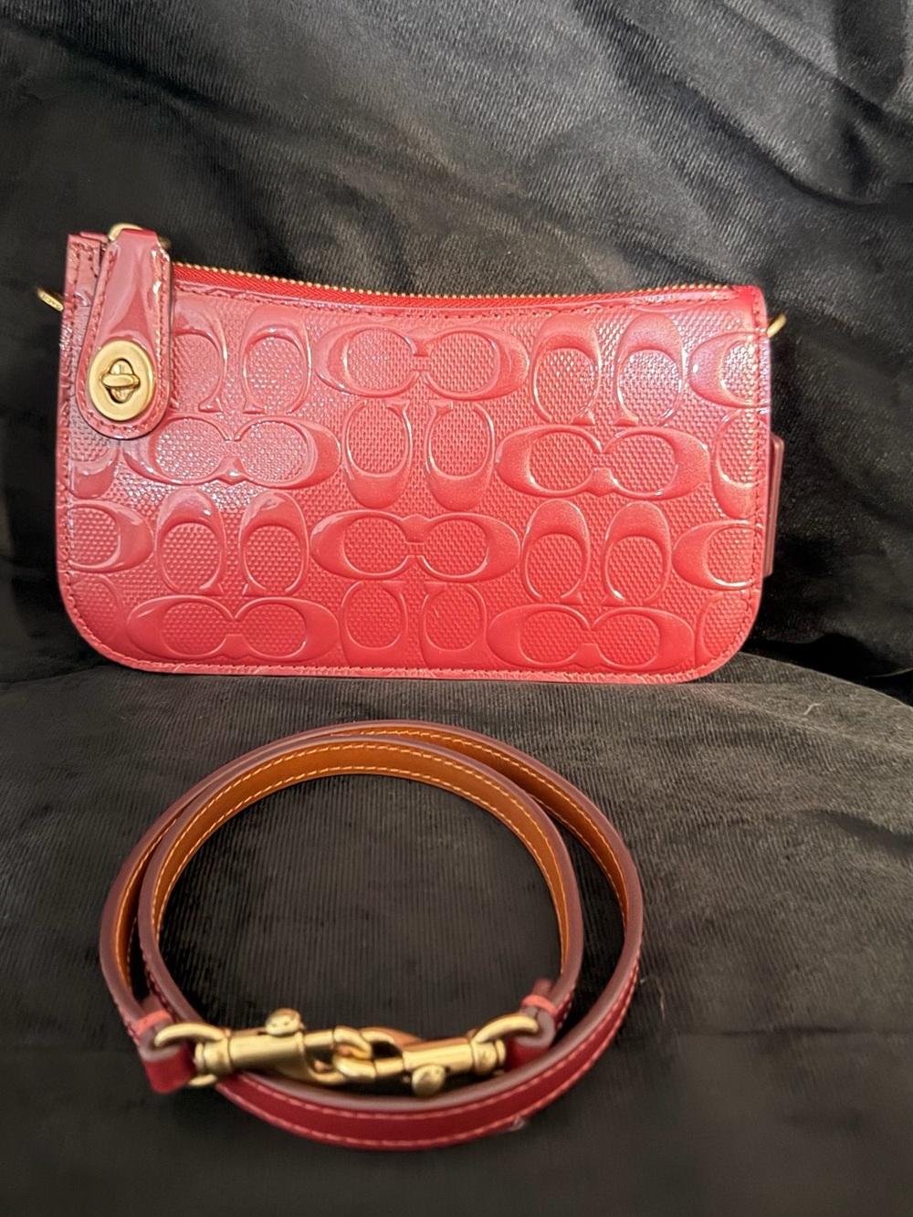 Coach  Penn Shoulder Bag  Signature Leather Wristlet with Removable Strap